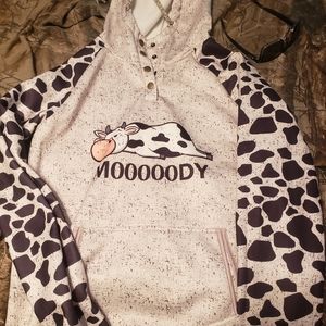 Cow print sweatshirt